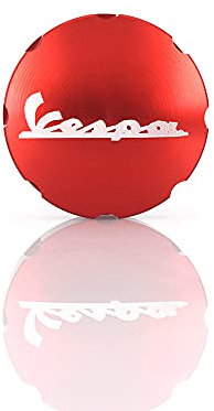 UDERUI Motorradtank Deckel,Motorrad TankverschlüSse Motorrad-Gas-Kraftstoff-Tank-Füllstoff-Ölkappe-Abdeckung für Piaggio Vespa GTS 300 Sprint PX LX Primavera Zubehör (Color : Red)