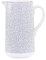Carafe à eau en céramique - Vase arés avec motif porcelaine - H19,5 x 15 x 9 cm - 1100 ml - Gris français