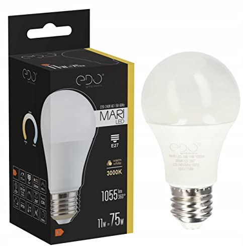 EDO MARI LED Glühbirne Lampe für E27 Sockel LED-Lampe Sparlampen E27 11 Watt 3000 K Warmweiß Energiespar Glühbirne 1055 Lumen LED-Leuchtmittel Nicht Dimmbar Energiesparlampe 220-240 V AC