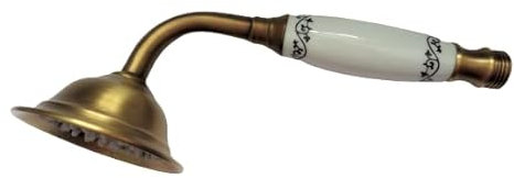 Aqua-Tek ROYAL BRASS Pommeau de douche rétro EN LAITON AVEC DÉCOR