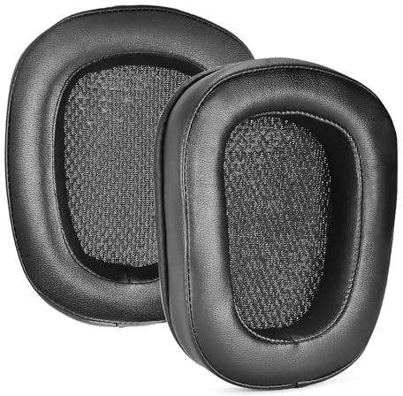 G933 G633 Ohrpolster, QeeFop 1 Paar Ersatzpolster Kompatibel mit Logitech G933 G633 Gaming Headset (Schwarz)
