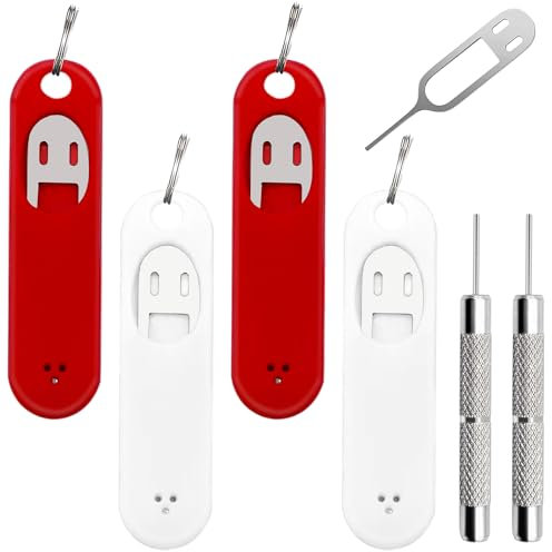 Confezione da 6 strumenti per la rimozione della scheda SIM, strumento di apertura del vassoio della scheda SIM, perni di espulsione dell'ago, compatibile con tutti gli iPhone, Apple, iPad, Samsung
