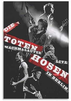 SECOLI Die Toten Hosen Machmalauter Live in Berlin Leinwand-Poster, dekoratives Gemälde, Wandkunstdruck, modernes Dekor, ungerahmt, 50 x 75 cm