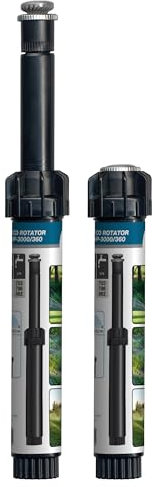 Jardibric - Tuyère Hunter Eco Rotator 360° avec Portée de 6.70 à 9.10m + Buse Rotator pour Arrosages Automatiques - Irrigation Uniforme et Économique, Idéale pour Jardins et Espaces Verts