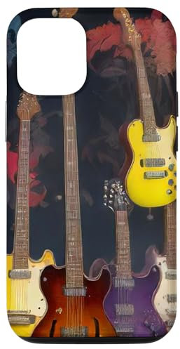 Hülle für iPhone 15 Electric guitars drawn in Picasso style