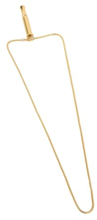 KIMISS Stress Relief Breathing, Breathing Straw Necklace Relieve Pressure Fashionable Meditation Necklace Gold Tabac Mindful Jewelry Unisex Reduce Anxiety (Gold)