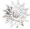 Autocollant de miroir à motif de soleil 3D, feuille de miroir en acrylique argenté, décoration murale pour la maison, décalcomanie de miroir de fleur de soleil