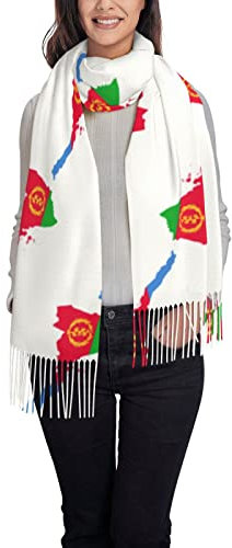 OZLOYFMJL Eritreischer Flaggen-Kartenschal für Damen und Herren, warme Winterschals, großer Schal, Wickelschal, Geschenke