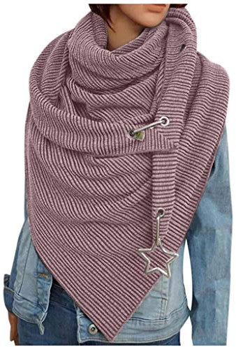 Strickset Für Anfänger Schal Kaschmir Schal Blau Damen Damen Schal Winter Rot Leoparden Schal Rot Herren Schal Schwarz Kurz (Pink, One Size)
