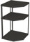 Gsycle Kleines Eckregal für die Küche, fächerförmiger stabiler Kochgeschirrständer aus Kohlenstoffstahl, platzsparender Topf- und Pfannen-Organizer (3 Layer Black 27x27x45.5cm)