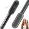 Ionic Hair Straightener Brush UK, Flat Iron and Hair Brush 2-in-1 Hot Comb with 9 Temperature Settings & LED Screen, Heated Hair Brush with Nano Titanium Coating for Even Even Straightening for Girl