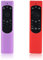 XPEX 2 pièces Protege telecommande Protection telecommande Coque pour Télécommande pourSamsung Smart TV Cellule Solaire Télécommande Antichoc Silicone Housse de Protection（rouge + violet）