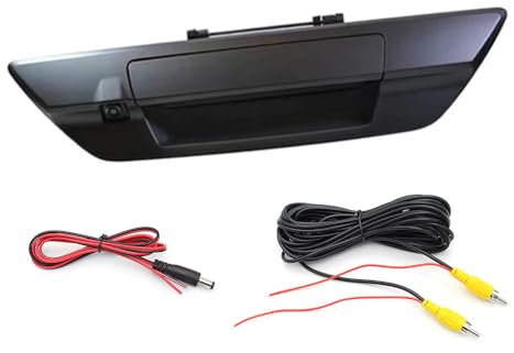 Kacepar Heckklappe Kofferraum Griff mit Rückfahrkamera 170° Weitwinkel Nachtsicht kompatibel mit Toyota Hilux Schwarz