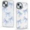 Yirlbey 2 Transparent Stück Handyhülle für iPhone 15 Hülle, Aesthetic Fliege Niedlich Muster Frauen Mädchen Design Cover, Durchsichtig Silikon Case Stoßfest Schutzhülle für iPhone 15 6,1, Blau