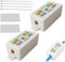 2PCS Cat 6 Connector, Cat6 Coupler, RJ45 Connector, Ethernet Junction Box, Ethernet Joiner for Cat6/Cat5E/Cat5 Ethernets Network Cables, 2-Packs White Network Extender Female