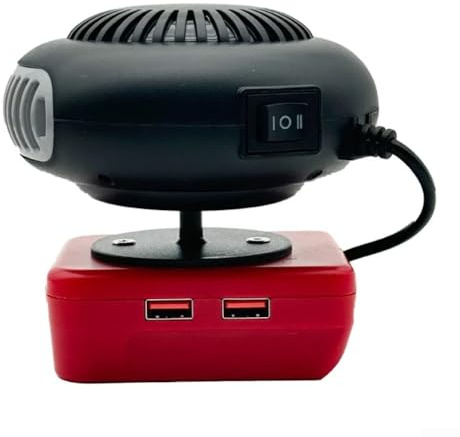 Tragbare Akku-Heizung mit 3-Sekunden-Schnellheizung, kabellos für Auto, Camping und Draußen, für Warme Luft-Sofort, mit Überhitzungsschutz, kompakt und leicht(HotBlower-MWQ-2USB)