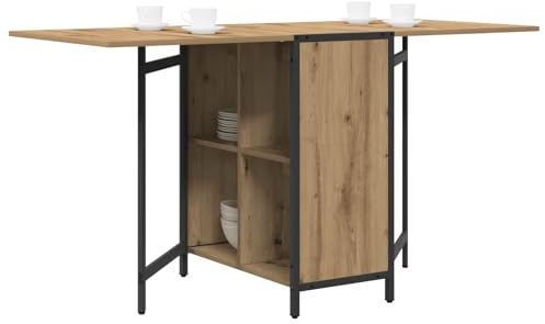 vidaXL Esstisch 144 x 60 x 75 cm Holzwerkstoff Artisan-Eiche, Wohnzimmer, Rechteckiger Esstisch, Moderner Multifunktions-Möbel, Stilvolle Aufbewahrung, Platzsparende Lösung