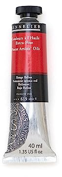 Sennelier Artists' Oil Color, 40ml Tube, Permanent Intense Red S4