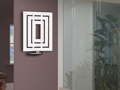 BADHEIZKÖRPER Design Insight 1 80x60 cm 612 W weiß SZAGATO Badheizkörper Insight weiß mittelanschlußSZ-Metall handtuchwärmer handtuchtrockner handtuchhalter paneelheizkörper vertikal