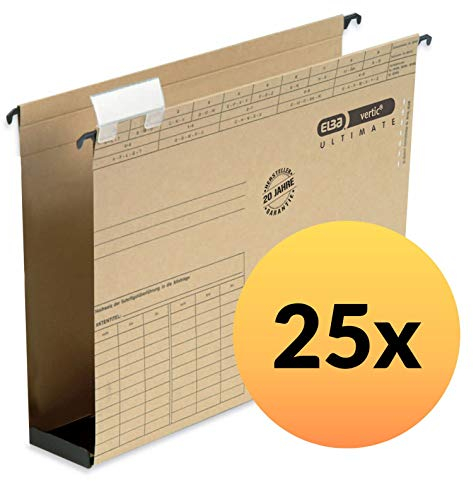 Elba Hängesammler A4, vertic Ultimate, aus Karton, 6 cm Boden, braun, 25 Stück