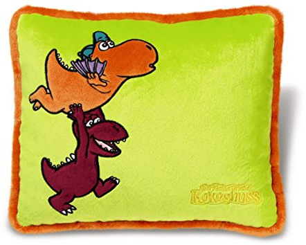 Nici 38383 - Kissen Drachen Kokosnuss und Oskar rechteckig 32 x 26 cm
