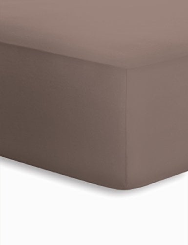 Schlafgut Boxspring-Spannbettlaken aus Jersey-Elasthan 140-160x200-220 walnussbraun