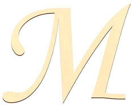 Bütic GmbH Sperrholz Buchstaben - MT25-40 - Wunschtext/Schriftzug mit Größenauswahl - Pappel 3mm, Größe:30cm, Buchstaben:großes M