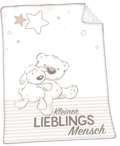 Herding Baby Best Kuscheldecke Soft-Plush, Kleiner Lieblingsmensch, 75 x 100 cm