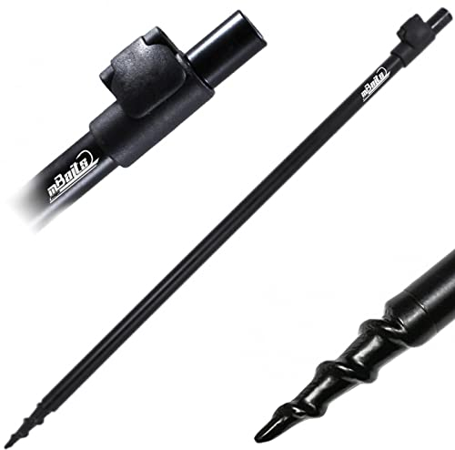 Angel-Berger Magic Baits Heavy Black Bankstick mit verstellbar Rutenhalter (Black, 75-115cm)