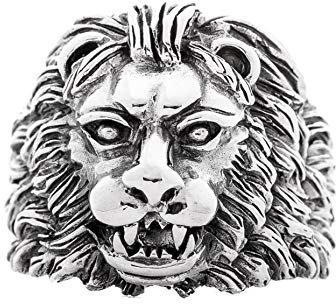 Windalf Ring LUAN 2.2 mm Löwe Löwenring Hochwertiges Silber (Silber, 54 (17.2))