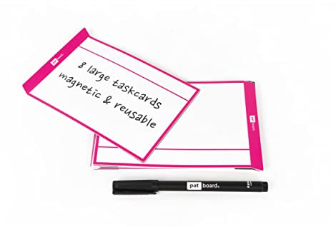 PATboard Scrum Board und Kanban Tafel Task Cards - L (groß) - Satz mit 8 - magenta