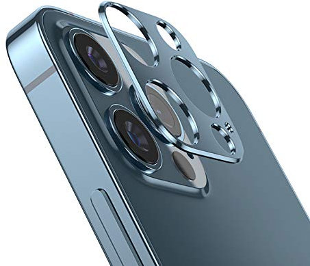 NOKOER Camera Lens Protector for iPhone 12 Pro Max, [2 Pack] Camera Lens Protector Ring Cover, High-Grade Metal Material [Anti-Fall] [Wear Resistant] iPhone 12 Pro Max Camera Protector - Blue