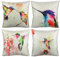 VAKADO 40x40 cm Vögel Outdoor Kissenbezug Draußen Kolibris Aquarell Malerei Flora Frühling Terrasse Dekorative Kissen Home Dekor für Couch Möbel Bett Sofa 16x16 Zoll 4er Set