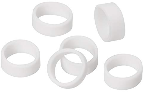 ONLYKXY 100 bridas de silicona para cables, líneas de datos, anillos de goma reutilizables, correas de amarre de cables de alimentación, anillo de bobina elástica, bandas de goma (blanco)