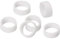 ONLYKXY 100 bridas de silicona para cables, líneas de datos, anillos de goma reutilizables, correas de amarre de cables de alimentación, anillo de bobina elástica, bandas de goma (blanco)