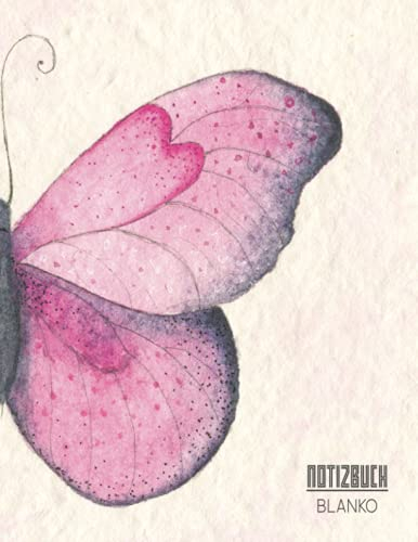Notizbuch blanko: Schmetterling Geschenke Schreibbuch mit weißem Papier zum Zeichnen, Skizzieren, Schreiben und Entwerfen. | Wasserfarben Kunst Edition #9 | 100 Seiten | A4 | 8.5 x 11