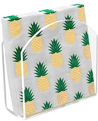 Porte-Serviettes pour Table, Porte-Serviettes en Acrylique Transparent, Distributeur de Serviettes en Papier Forme en U Organisateur de Tissus Autoportant Table à Manger pour Dîner de Restaurants