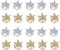 Lurrose 20 Stücke Haarnadeln Haarspangen Spirale Haar Clip Sterne Haarschmuck Mädchen Hochzeit Haarkamm Kopfschmuck Haarspiralen Brautschmuck für Damen Braut Hochzeit