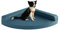 VERCART Orthopädisches Hundebett Grosse Hunde, Ergonomisches Hundekissen Flauschig Eck Hundesofa Wasserdicht rutschfest Hundekorb Hundekörbchen, Hundematte mit Abnehmbarem Waschbarem Bezug, XXL, Blau
