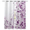 MTBDDyyds Blickdichte Vorhänge 264X214Cm Lila Blumen Schmetterlinge Wohnzimmer Blickdicht Gardinen Verdunkelungsvorhang Schlafzimmer Kinderzimmer Thermovorhang Digitaldruck 3D Ösenschal