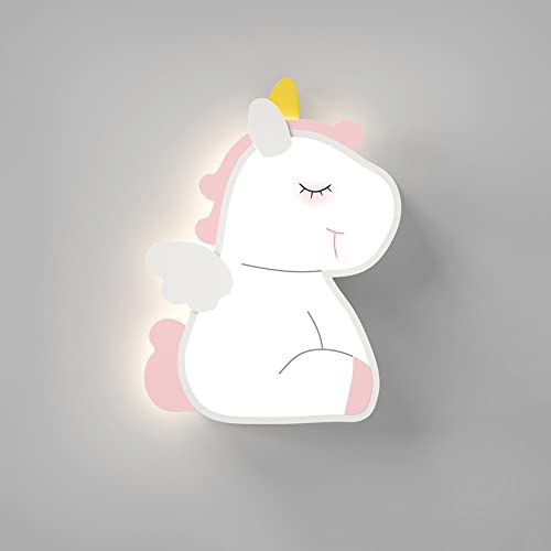 Jadssox LED Einhorn Wandleuchte Lampe Kinderzimmer Leuchte Indoor Cartoon Wandhalterung Licht, Kinderzimmer Kopfteil Lampen 13W Wandfluter für Mädchen Jungen Kinderzimmer