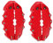 Verve Jelly 4Pcs Brake Caliper Protector Cover ABS Car Brake Caliper Guard, Universal Disc Brake Caliper Cover Front and Rear Automatic Kit for Wheel Hub 18in-20in, Red