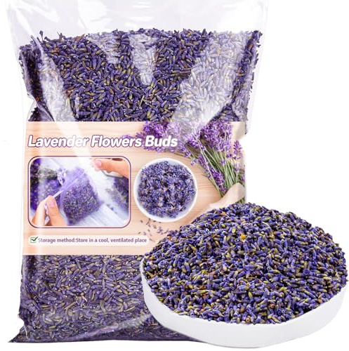 Sukh 3OZ Dried Lavender Flowers - Lavender Buds Sachets Bags for Drawers Closets Fresh Scents Lavenders Sachet Bags Dried Flowers for Patry Birthday Bridal Shower Organic Bulk