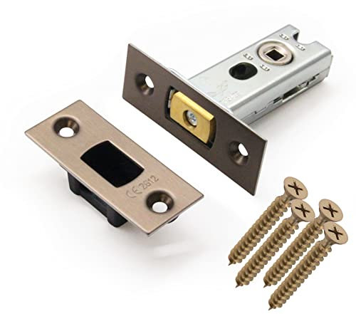 EAI Tubular Deadbolt for Bathroom | 76mm Case 57mm Backset | Antique Brass