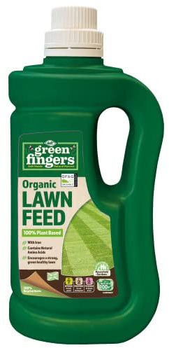 Multipurpose Liquid Fertilizer Feed for Lawns Food Source for All Types of lawns and Grass, Promotes Thicker, Greener & Healthier looking lawns (900ml Lawn Feed Liquid)