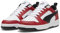 PUMA Baskets Basses Rebound V6 Unisexes, Blanc Noir Club Rouge, 40 EU