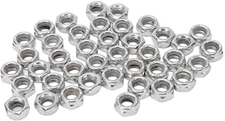 Tuercas de Ejes de Acero Al Carbono para Monopatín, Tuercas de Ejes para Camiones de Monopatín de Acero Al Carbono de Conexión Fuerte para Monopatín (Plata)