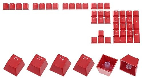 QUARKZMAN 42 Tasto PBT Tasto Set OEM Profilo Retroilluminato Doppio Scatto 60% per Tasti Meccanica Tastiera Layout, Rosso