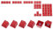 QUARKZMAN 42 Tasto PBT Tasto Set OEM Profilo Retroilluminato Doppio Scatto 60% per Tasti Meccanica Tastiera Layout, Rosso