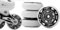 Molti Räder mit Kugellager MOLTI ABEC9 4er- Pack Indoor-/Outdoor-Rollschuh Räder Inlin-Skates Freizeitspaß 72 * 24mm weiß